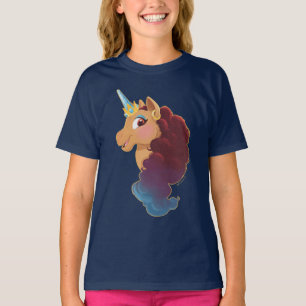 T-shirt Afro Unicorn   Divine la licorne