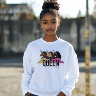T-shirt Afro Unicorn Queen Trio Design