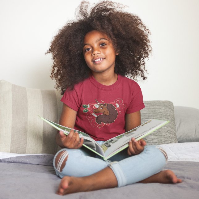 T-shirt Afro Unicorn Sucre de canne Heart Holiday (Créateur téléchargé)