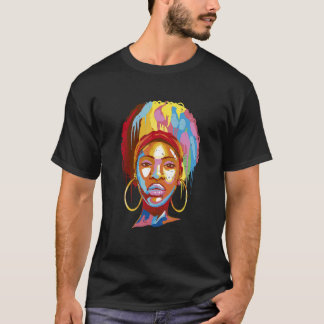 T-shirt Afro Woman Girl Colorful