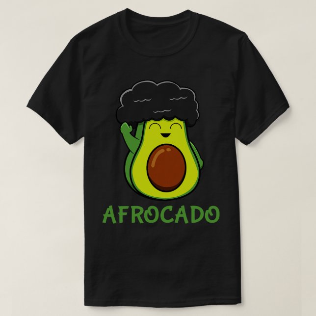 T-shirt Afrocado Drôle Avocado Afro Guacamole (Design devant)