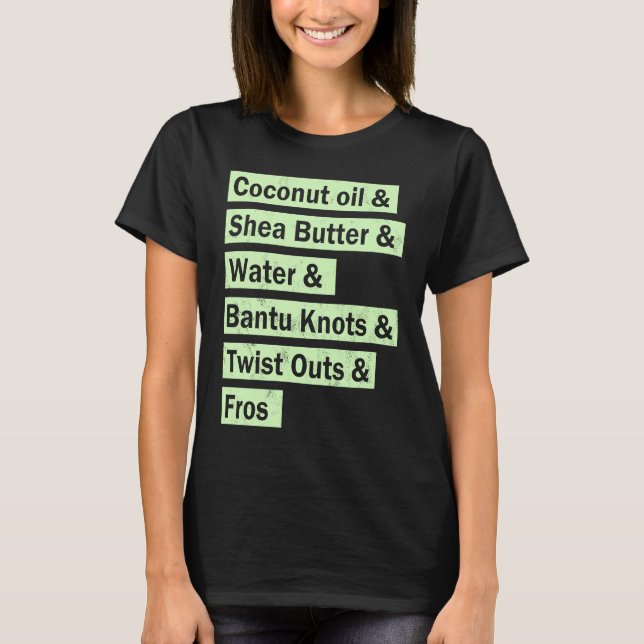 T-shirt Afrocentric Natural Hair  for an Afro Women (Devant)