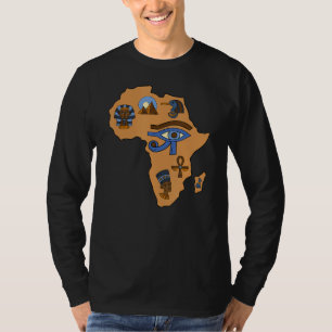 T-shirt Afrocentrisme Noir Égyptien Nubiens Ankh Africa Ey