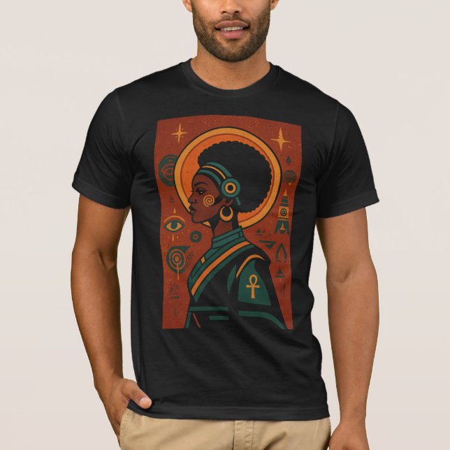 T-shirt Afrofuturisme & Patrimoine - Bold Afrocentric Futu (Devant)