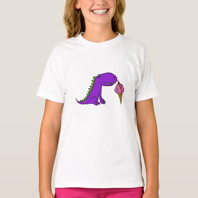 T-shirt AG- Chemise Dinosaure et Crème de glace (Devant)
