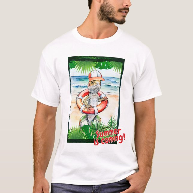 T-shirt Agama "L'été arrive !" (Devant)