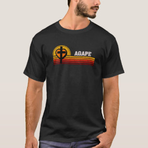 T-shirt Agape Dieu amour et homme Croix Coeur foi chrétien