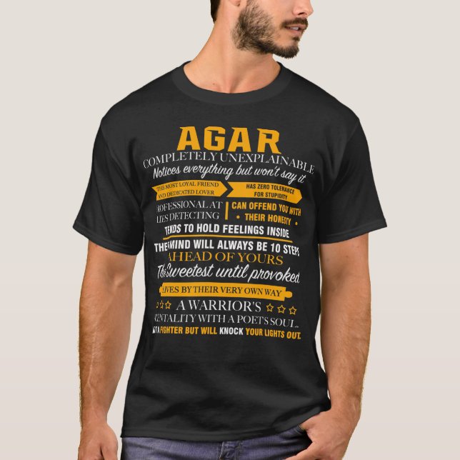T-shirt AGAR complètement inexplicable (Devant)