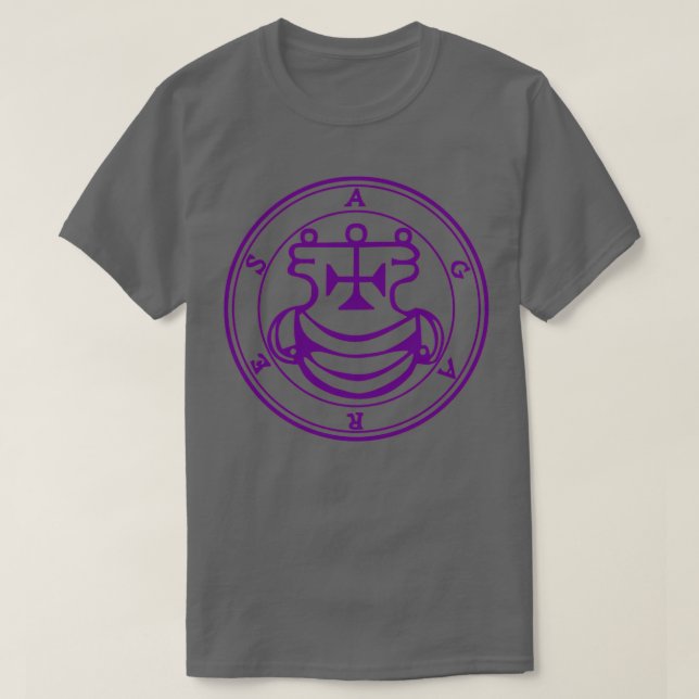 T-shirt Agares Sigil Enseigne les langues violet (Design devant)