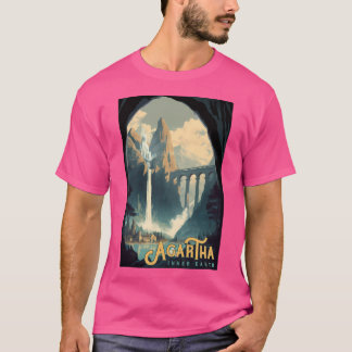 T-shirt Agartha Inner Earth - Poster Vintage voyage