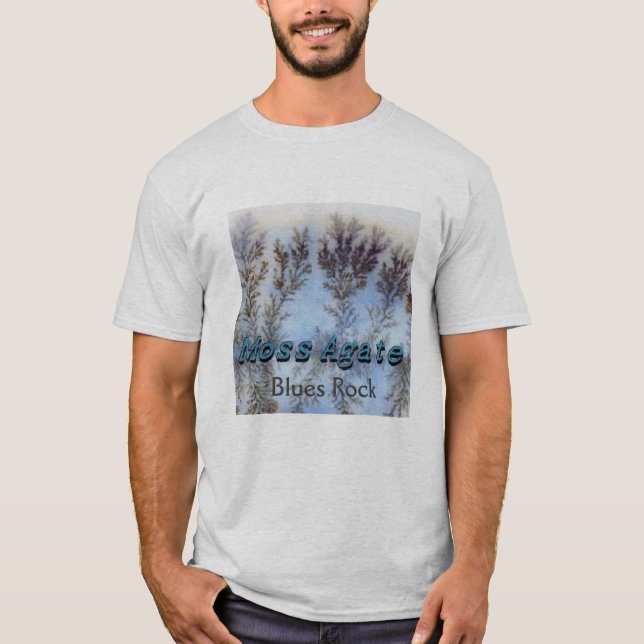 T-shirt Agate de mousse - chemise de roche de bleus (Devant)