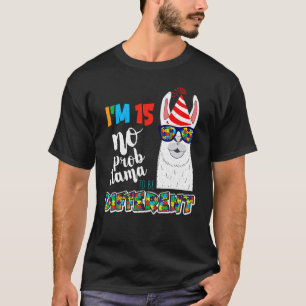 T-shirt Âge 15 ans anniversaire lama puzzle avril autisme
