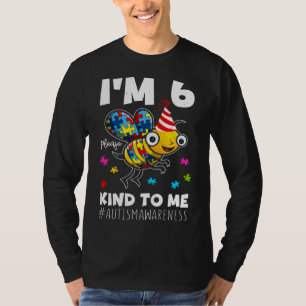 T-shirt Âge 6 Bee Né Naissance Puzzle Sensibilisation sur