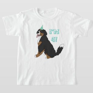 T-shirt Âge d'anniversaire personnalisé Chien de montagne 