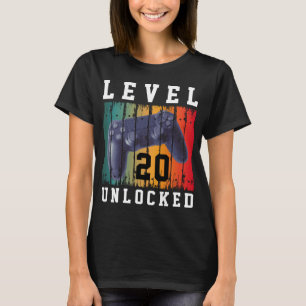 T-shirt Age d'anniversaire personnalisé Jeu vidéo déverrou