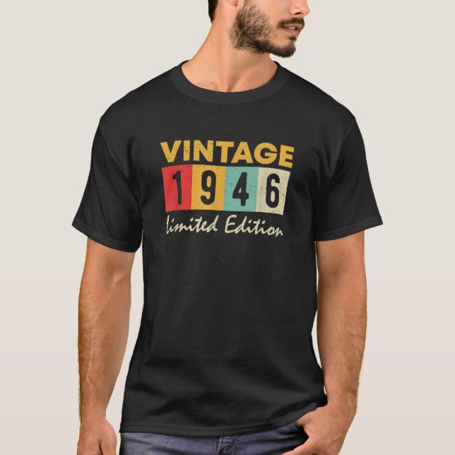 T-shirt Âgé de 80 ans Né en 1946 80 ans Présent (Devant)