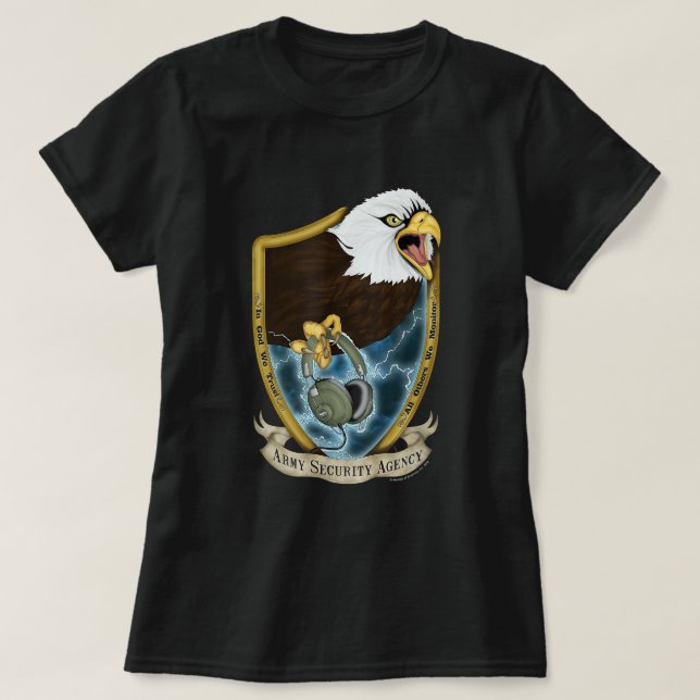 T-shirt Agence de sécurité de l'armée de l'ASA (Design devant)