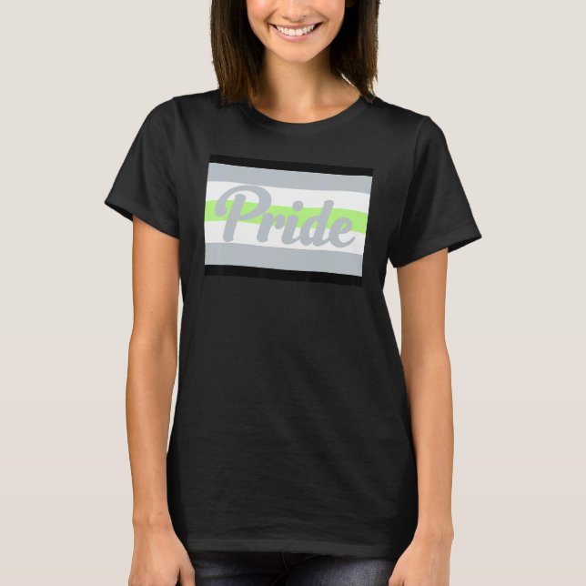 T-shirt Agender Gay pride Rainbow Word 1 (Devant)