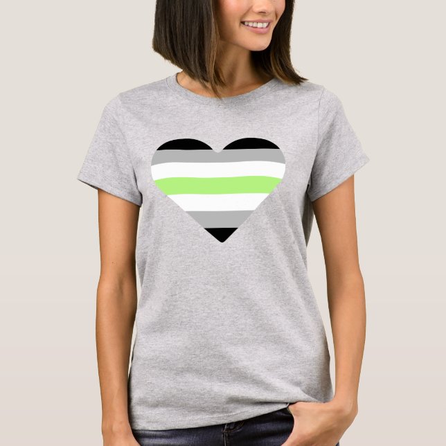 T-Shirt Agender Heart Pride (Devant)