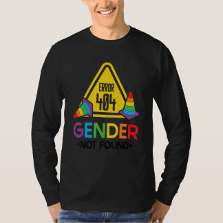 T-shirt Agender Non Binary Pride Error 404 Gender Not Foun