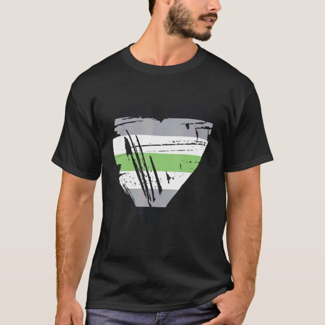 T-shirt Agender Pride Coeur Indicateur 1 (Devant)