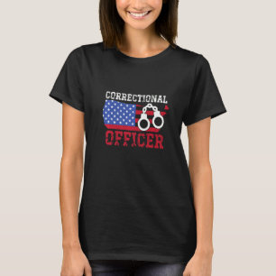 T-shirt Agent correctionnel American Usa Drapeau Correctio