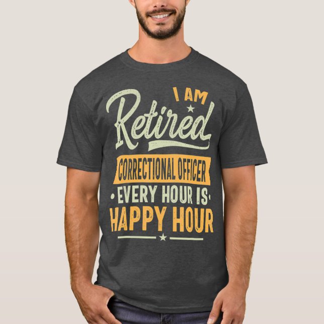 T-shirt Agent correctionnel Cadeaux à la retraite (Devant)