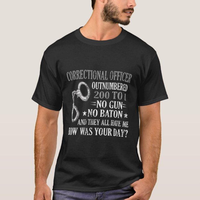 T-shirt Agent correctionnel Corrections de ligne mince Sil (Devant)