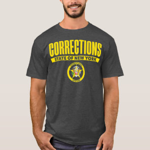 T-shirt Agent correctionnel de New York Ligne mince gris