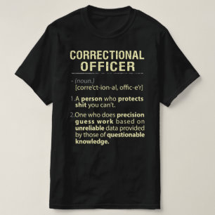 T-shirt Agent correctionnel Définition américaine réelle