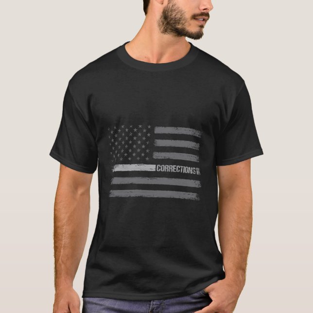 T-shirt Agent correctionnel Mince Silver Line American Fla (Devant)