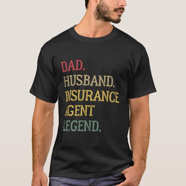 T-shirt Agent d'assurance pour mari papa Agent d'assurance (Devant)