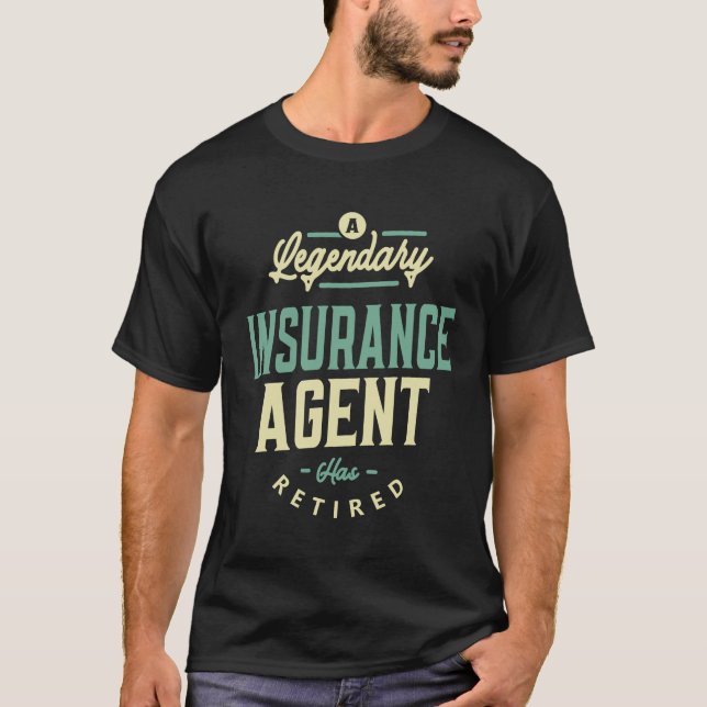 T-shirt Agent d'assurance Profession d'emploi Travailleur  (Devant)