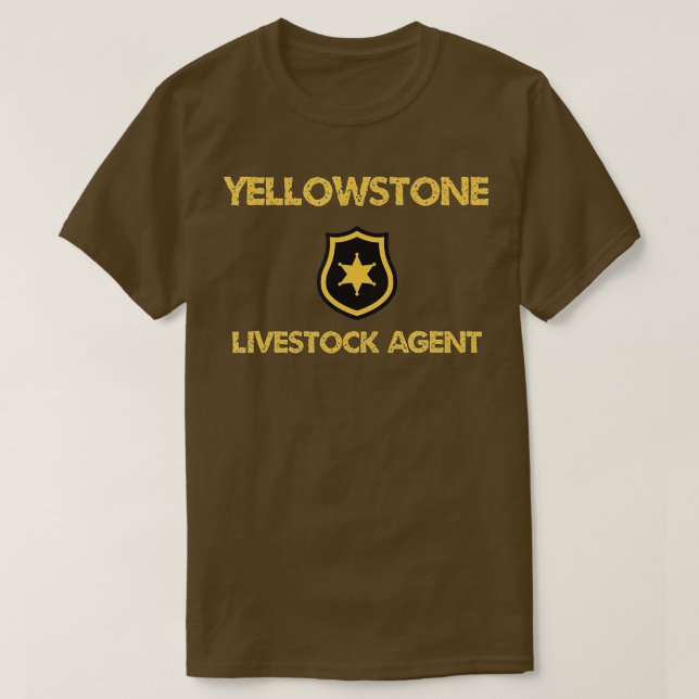 T-shirt Agent de bétail Yellowstone  (Design devant)