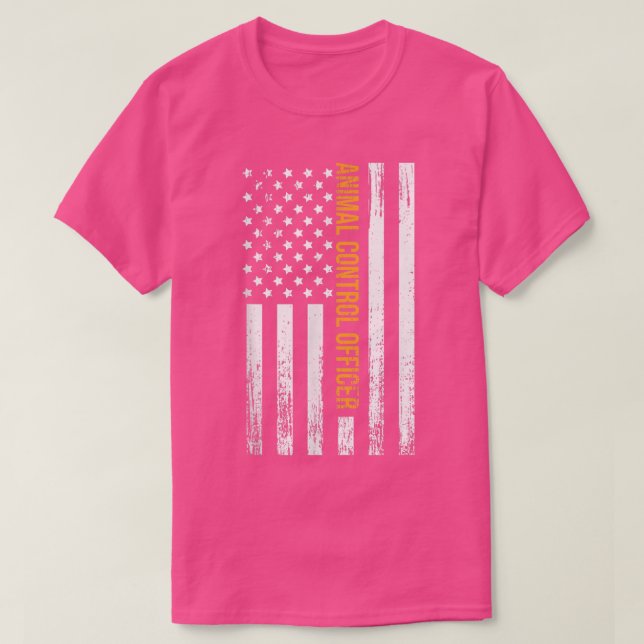 T-shirt Agent de contrôle des animaux Drapeau Patrol de la (Design devant)