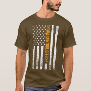 T-shirt Agent de contrôle des animaux Drapeau Patrol de la
