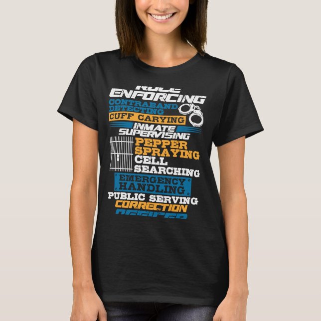 T-shirt Agent de correction Application des règles de la f (Devant)