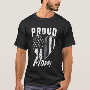 T-shirt Agent de correction Maman Mère Cœur Drapeau Améric