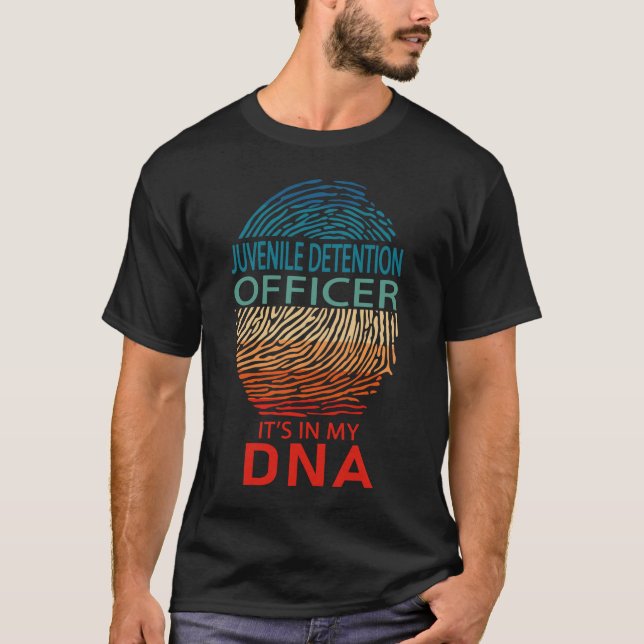 T-shirt Agent de détention pour mineurs C'est dans mon ADN (Devant)