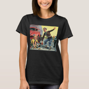T-shirt Agent de la patrouille de sécurité vintage aidant