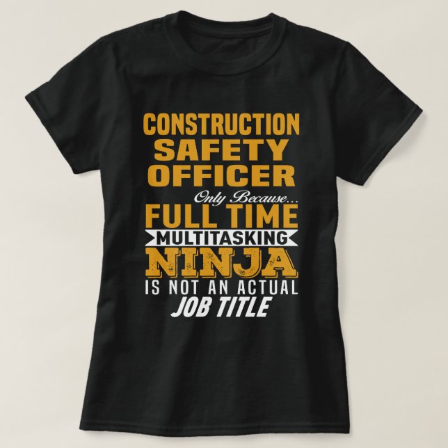 T-shirt Agent de la sécurité de la construction (Design devant)