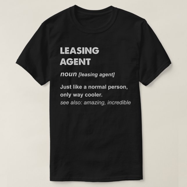T-shirt Agent de location  (Design devant)