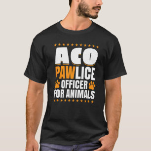 T-shirt Agent De Pawlice Pour Les Animaux Bureau De Contrô