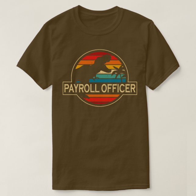 T-shirt Agent de paye Dinosaur (Design devant)