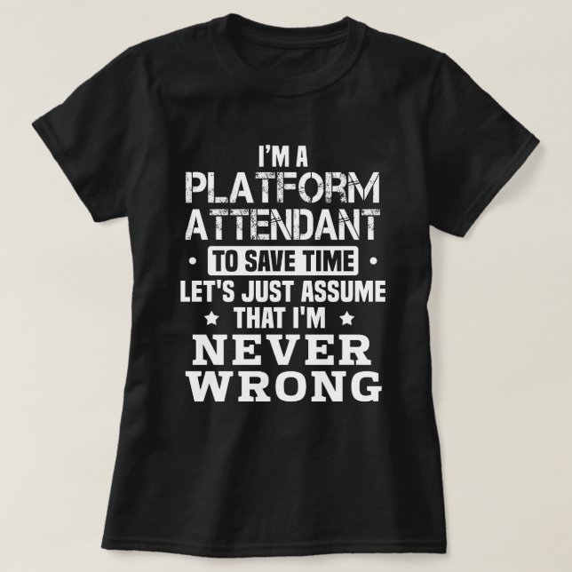 T-shirt Agent de plateforme (Design devant)