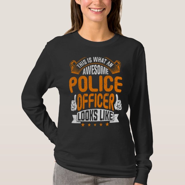 T-shirt Agent de police de la retraite (Devant)