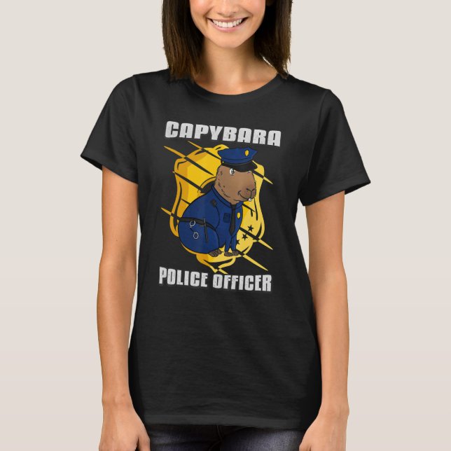 T-shirt Agent de police de Mens Capybara (Devant)
