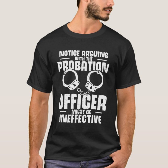 T-shirt Agent de probation Insigne Agent de libération con (Devant)