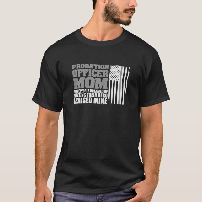 T-shirt Agent de probation Maman Agent de probation Drapea (Devant)