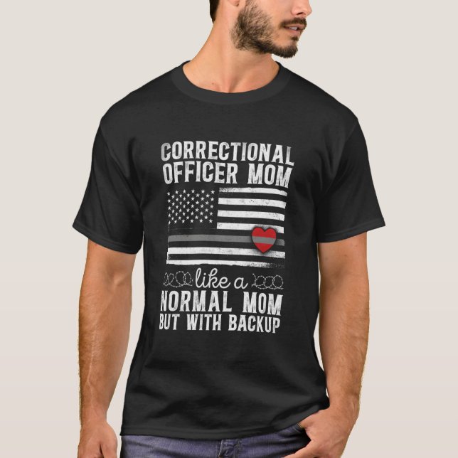 T-shirt Agent de réadaptation Maman Mère Drapeau américain (Devant)
